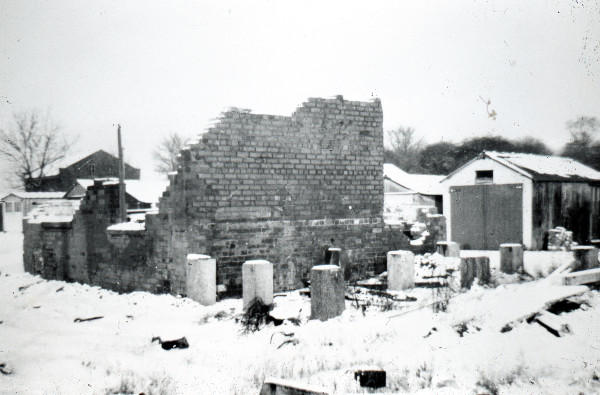 Demolition of Woodford Halse Station during winter 1966.