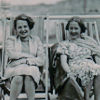Thumbnail: Betty and Joan Shrimpton at the seaside circa 1940.