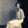 Thumbnail: Kathleen Annie Shrimpton, posing on a stool