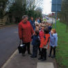 Thumbnail: Woodford Halse Priamry School outing, along Station Road going to see Mrs Steeles lambs on Gravel Farm.