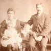 Thumbnail: Formal portrait of Charles Ringham and Family: Caroline, Lawrence and Horace.