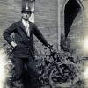 Thumbnail: Percy Ward circa 1935 with his bicycle