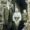 Thumbnail: Martha Ward and her son George in their back garden, South Street, Woodford Halse.