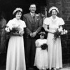 Thumbnail: Wedding photo at St Mary’s Church, Louis Ward with bridesmaids