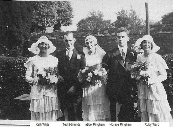 Wedding of Ted Edmunds and Isabel Ringham.