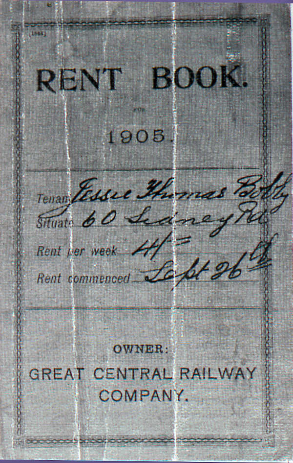 Rent Book 1905, number 60 Sidney Road